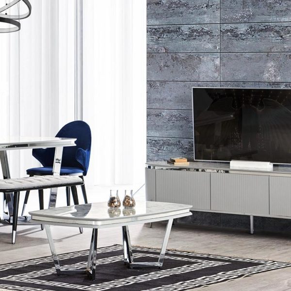 Tesla Tv Ünitesi Gümüş